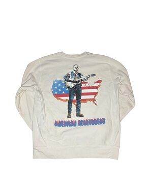 Zach Bryan American Heartbreak Tour Crewneck Sweatshirt Cream Large Heavyweight